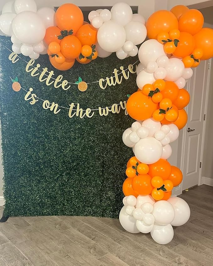 Orange and White Balloons Arch Kit 144pcs - Image 7