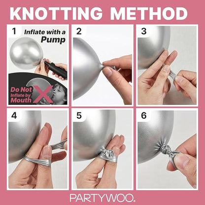 PartyWoo Mauve Dusty Balloons 100pcs Pink Rose Color 18 12 10 5 Inch | Balloons - Image 7