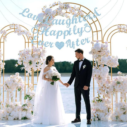 Ctosree Love Laughter & Happily Ever After Banner, Pre-strung, Ever After - Image 6