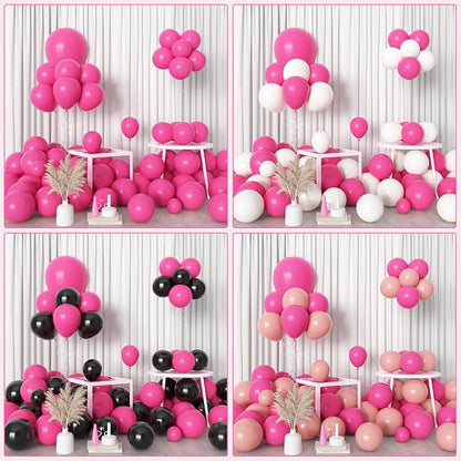 Amandir 153pcs Hot Pink Balloons Arch Garland Kit Different Sizes | 18 12 10 5 - Image 7