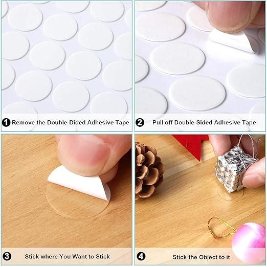 JANYUN 280Pcs Sticky Dot Stickers Clear Putty Sticky Tack - Image 6