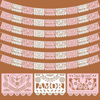TaoBary 6 Pcs Papel Picado Mexican Wedding Cielito Lindo Party Decor 118 Feet by TaoBary
