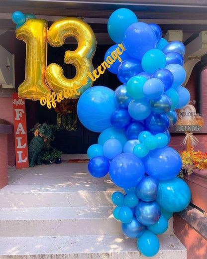 Gold 13 Number Balloons, 40 Inch Giant Number 13 Balloons Foil Mylar Helium - Image 4