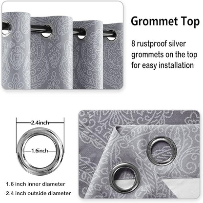 DWCN Grey Ombre Curtains for Bedroom - Image 4