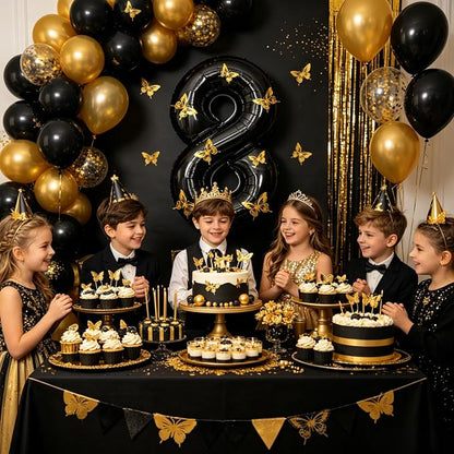 40 Inch Black Number 8 Balloon - Image 7