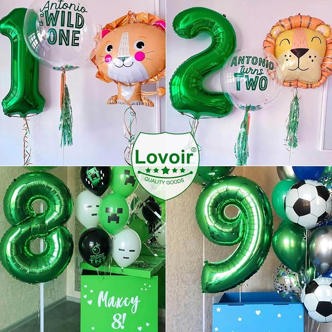 Dark Green 18 Number Balloons, 40 Inch Giant Number 18 Balloons Foil Mylar - Image 6