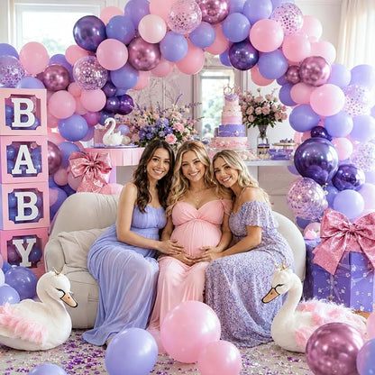 Pink Purple Balloons, Light Pink Purple Balloon - Image 7