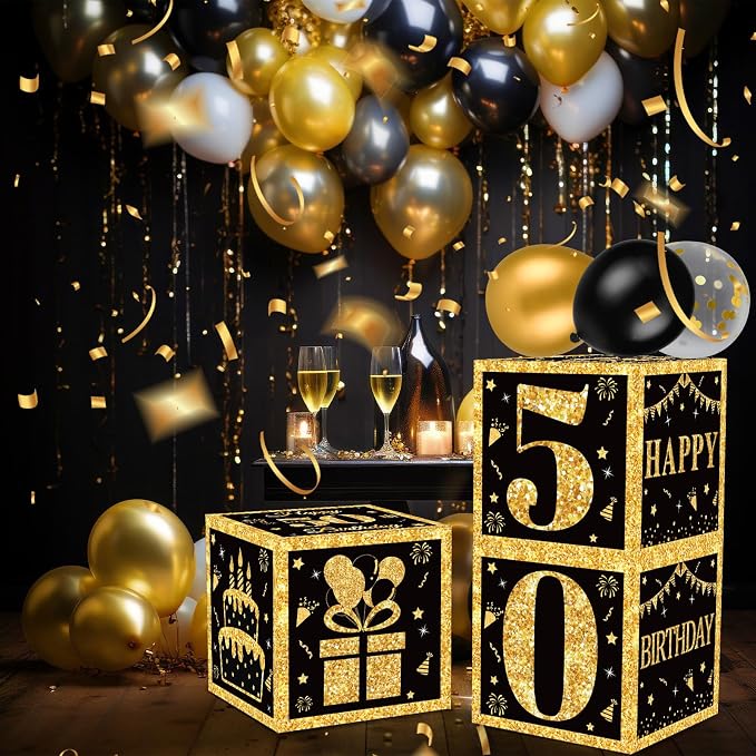 DataMoon 50th Birthday Decorations Boxes - Image 7