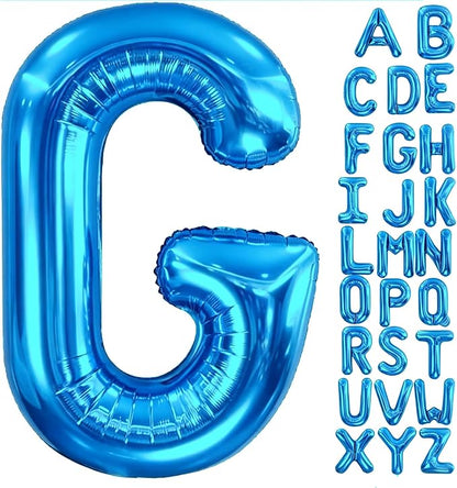 Letter G Balloon 40 Inch Blue, Giant Alphabet Foil Balloon, Big Mylar Party by Aeniaza