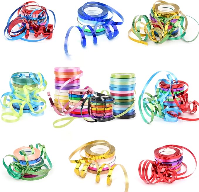48 Rolls Curling Balloon String Roll Ribbons, 48 Colors 5mm 11 Yards Gift - Image 4