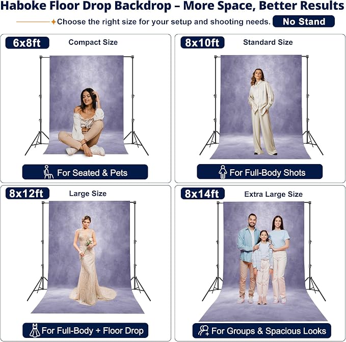 Abstract Photography Backdrop for Photoshoot 6x8ft, Light Purple, No Stand | - Image 2