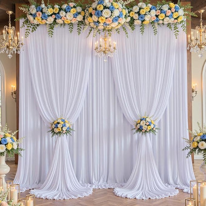 10ft×12ft Wrinkle Free White Backdrop Curtain - Image 7