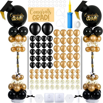 2 Sets 2026 Graduation Party Decorations 6.6ft Balloon Column Stand Kits Height - Image 3