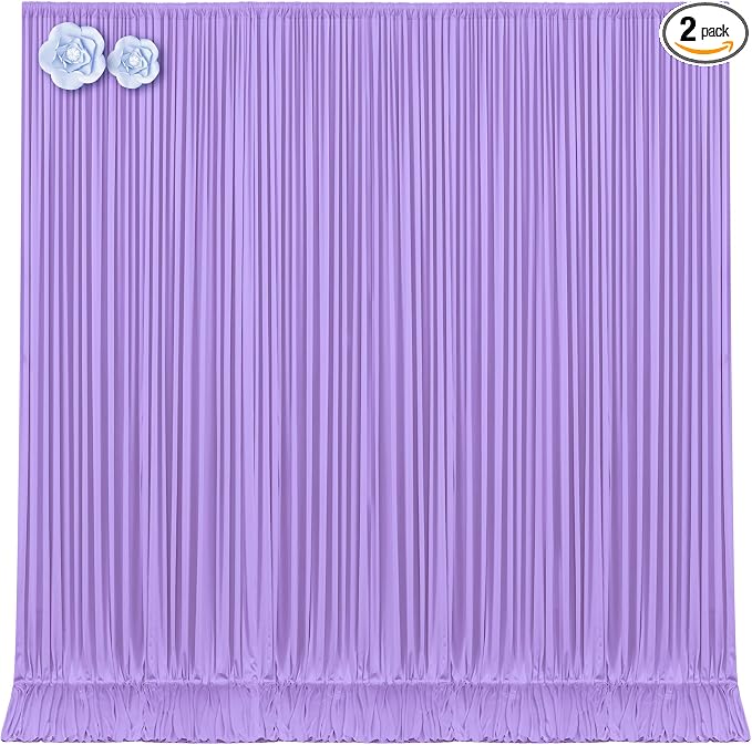 10x12 Lavender Backdrop Curtains by Tao-GePartyDecorations