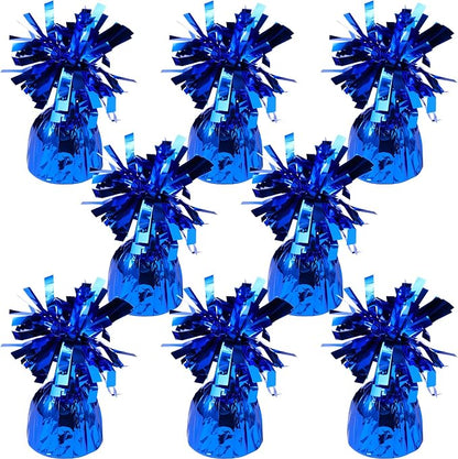 8 Pcs Blue Metallic Balloon Weights Holder Anchors Balloon Holder Weights by ZCYSRLQIN