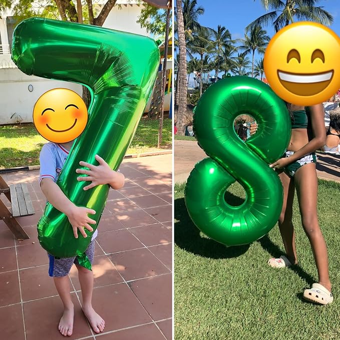 Number 15 Balloon 40Inch for 15 Year Old Birthday Decorations, Dark Green | - Image 7
