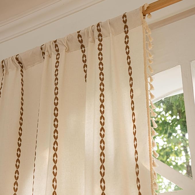 Sutuo Home Boho Curtains 108 Inches Long, Bohemian Drape - Image 5