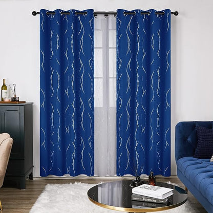 Deconovo Living Room Curtains 84 Inches Long, Thermal Insulated, Room Darkening - Image 2