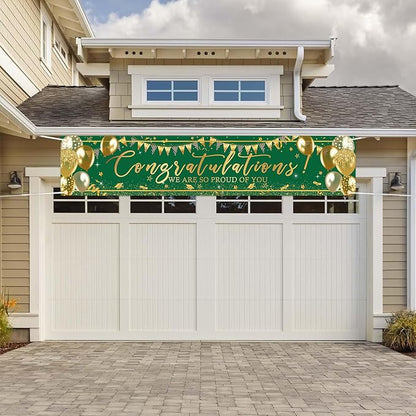 Graduation Decoration Banner Green and Gold Graduation 2026 Banner Sign Gold - Image 7