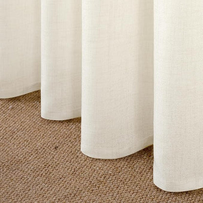 YoungsTex Ivory Linen Curtains 98 Inch Length - Image 6