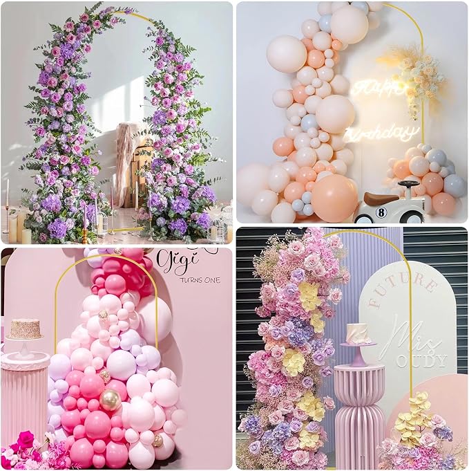 6.6FT Arch Backdrop Stand Gold Metal Wedding Arch Backdrop Stand | Metal - Image 6