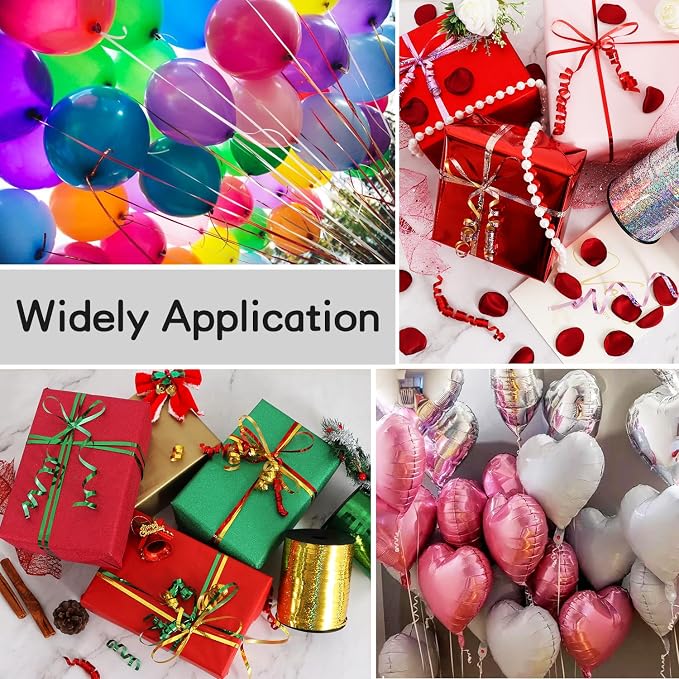 BEISHIDA 500 Yards Silver Ribbon Curling Crimped, Balloon String Shiny Metallic - Image 6