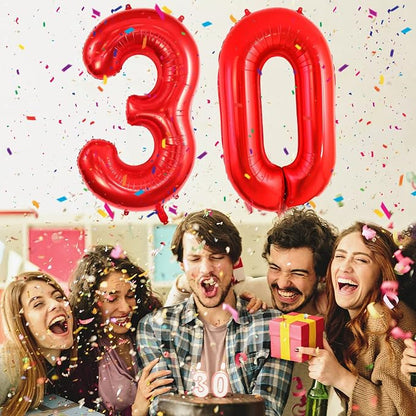 30 Number Balloons Large Foil Number Balloon Big 40 Inch - Image 3