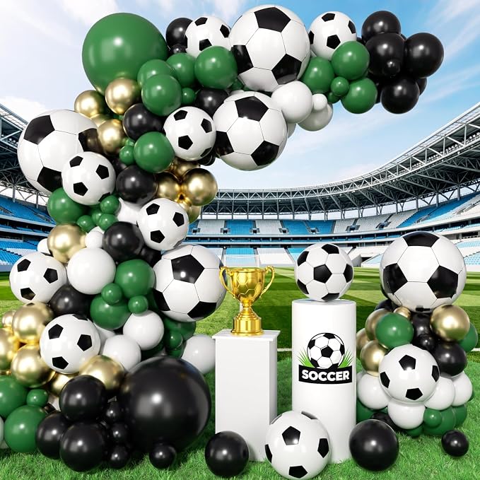 Soccer Balloons Garland Arch Kit 151Pcs by Unknown