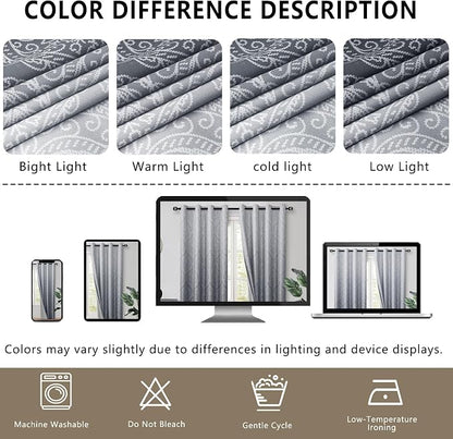 DWCN 100% Blackout Curtains for Bedroom 54 Inch Long - Image 7