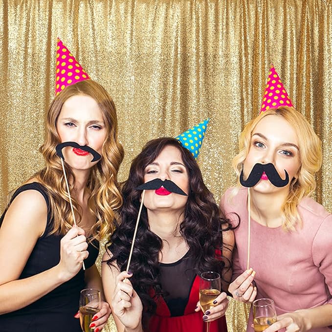 Poise3EHome Gold Sequin Backdrop, 20Ft x 10Ft Glitter Photography Background - Image 7