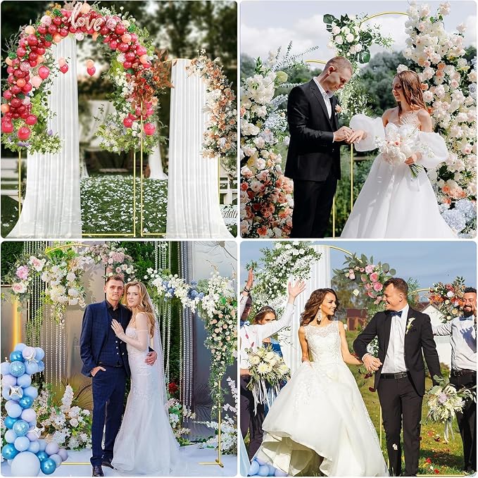 Metal Arch Backdrop Stand, 7.2FT+6FT Wedding Arch Frame, Balloon Arch Backdrop - Image 2