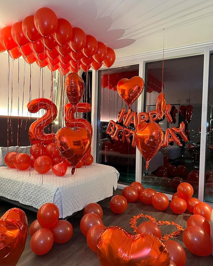 Red 5 Balloon - Number Balloon 40 Inch, 5th Red Birthday Decorations | Large - Image 2