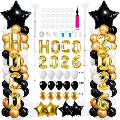 2 Sets Homecoming 2026 Balloon Column Stand Party Decorations Kits by Unknown