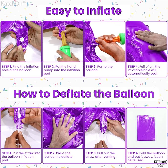 KatchOn, Giant Purpule Number 7 Balloon - Image 5