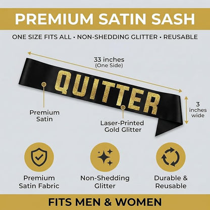Sterling James Co. Quitter Retirement Party Sash - Image 5