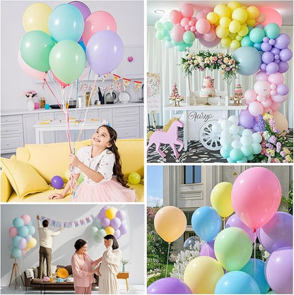 Pastel Balloons Latex Pastel Birthday Decorations 160 Pack 5 inch Round Helium - Image 5