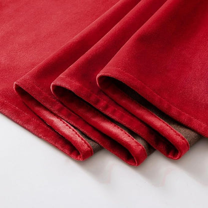 MIULEE Velvet Curtains Christmas Red 52 x 84 Inch Length Set of 2 | Grommet - Image 7