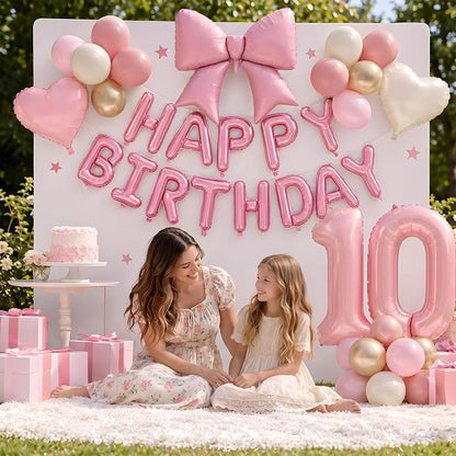 Dusty Pink Number 10 Balloon, 10th Birthday Decorations - Image 6