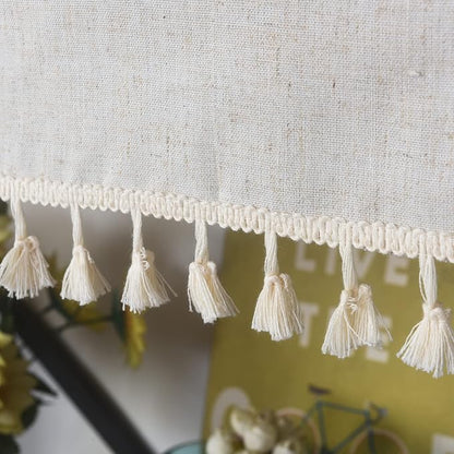 Sutuo Home Boho Sheer Curtain Valance Tier Cotton Linen - Image 4