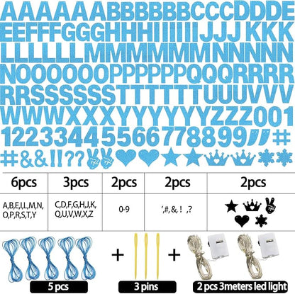 167Pcs DIY Glitter Customizable Banner Kit Custom Banner DIY Personalized Happy - Image 4