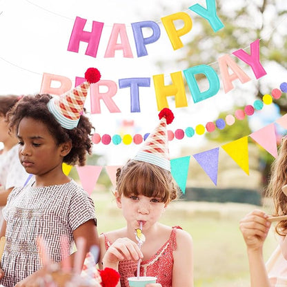 CANREVEL 3 PCS Pre-Strung 3D Happy Birthday Banner Decorations, Candy | - Image 2