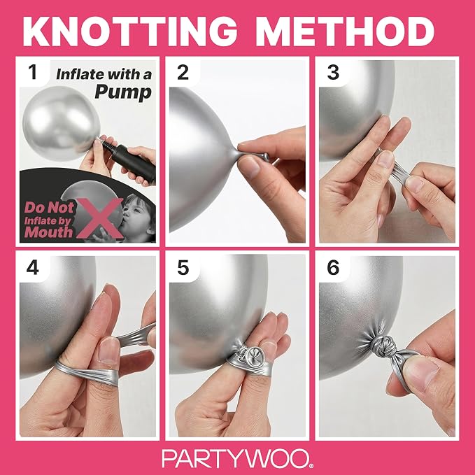 PartyWoo Hot Pink Balloons 120 pcs Different Sizes of 18 12 10 5 Inch Magenta - Image 7