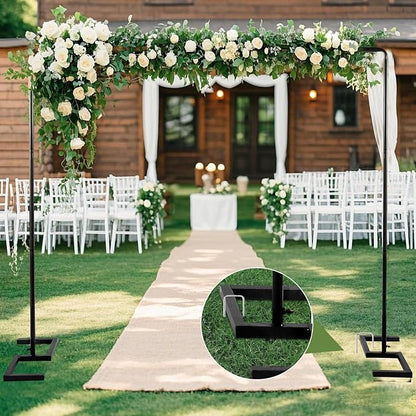 8.2FT Square Wedding Arch, Metal Backdrop Stand Heavy Duty Adjustable | Extra 2 - Image 3