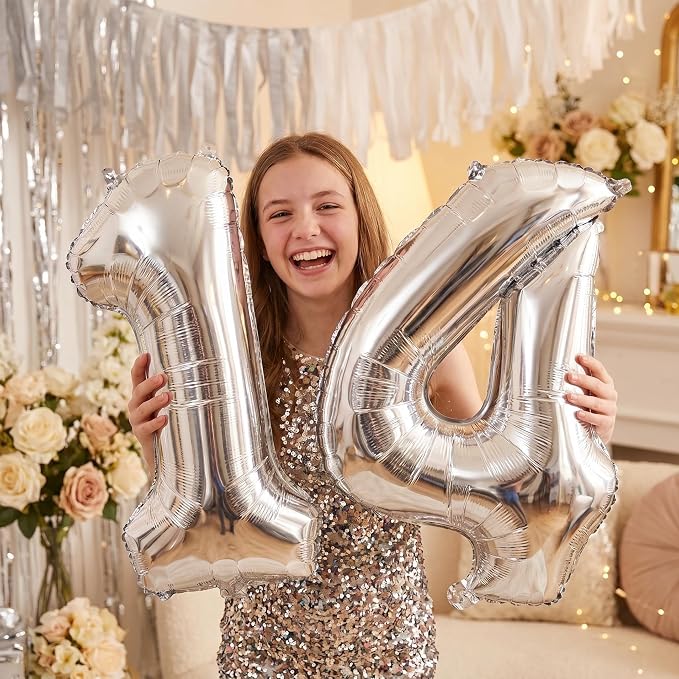 Number 14 Balloon Foil Mylar Balloons - Image 2