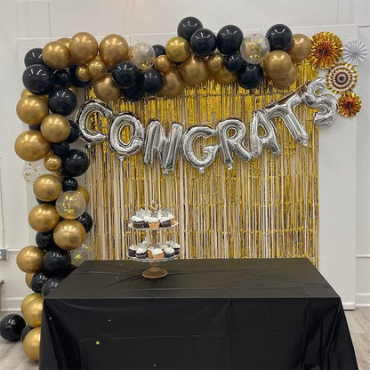Black and Gold Confetti balloons - Image 8