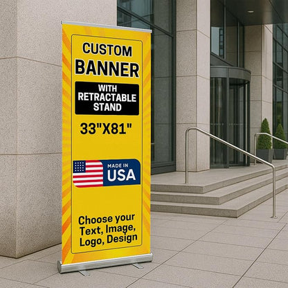 DreamController Custom Retractable Banner 33x81 | Personalized Roll Up Banner - Image 6