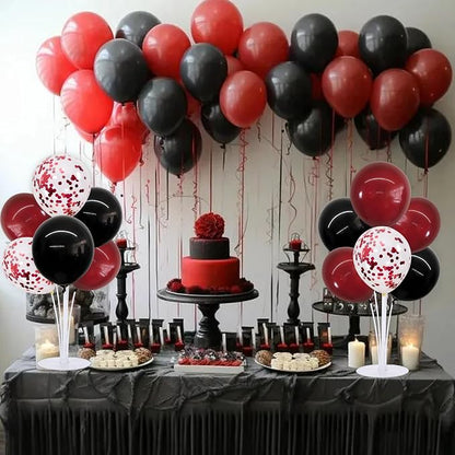 TONIFUL 4 Set Black Wine Red Balloon Stand Balloon Centerpieces - Image 6