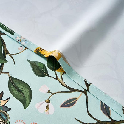 Topfinel Green Floral Curtains 84 Inches Long Vintage French Country Grommet - Image 9
