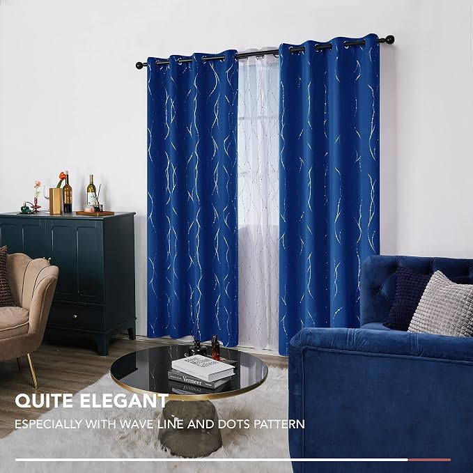 Deconovo Living Room Curtains 108 Inch Long, Thermal Insulated, Room Darkening - Image 4