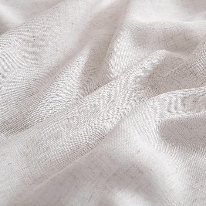 MIULEE White Linen Curtains 52x108 Inches Long - Image 4